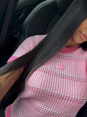 ORANGE STRIPE LONG-SLEEVED TOP
