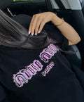 T-SHIRT MIU NOIR/ROSE