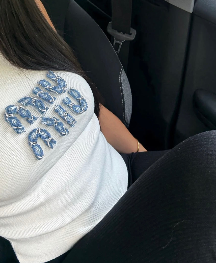 TOP MIU JEAN BLANC